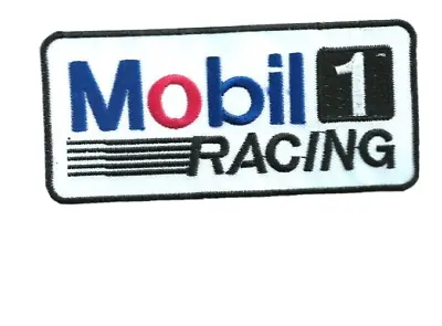 New 2 X 4 1/4 Inch Mobil 1 Racing Iron On Patch Free Shipping • $4.99