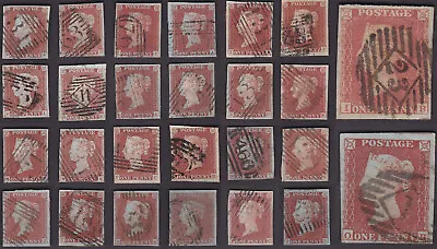 GB PENNY RED IMPERFORATES Plated Fine To Very Fine Good 4 Margins..PRICED SINGLY • £18