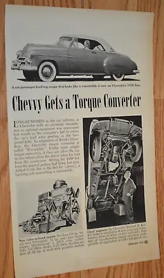 1950 Chevy Bel Air Original Vintage Advertisement Print Ad 50 Belair 235 • $11.99