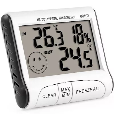 £5.88 • Buy Digital LCD Thermometer Hygrometer Temperature Humidity Meter With Probe Sensor