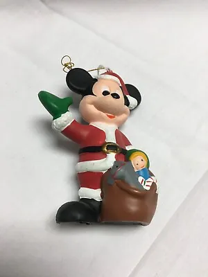 Vintage Disney Mickey Mouse Santa Hat Christmas Ornament • $12.98