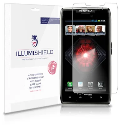 ILLumiShield Anti-Bubble/Print Screen Protector 3x For Motorola Droid RAZR MAXX • $7.65