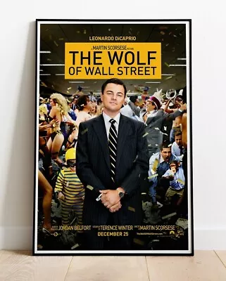 THE WOLF OF WALL STREET DiCAPRIO Film REPRO Poster 36'' X 24'' (similar To A1 ) • £11.99