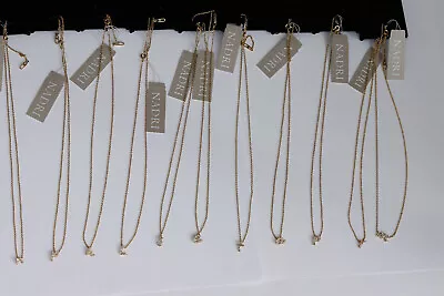 $16 • Buy NADRI CZ Initial  Pendant Gold Tone Necklace 16 