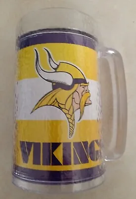 Vintage Minnesota Vikings Game Day NFL Thermo Serv 16 Oz Plastic Stein Beer Mug • $12.50