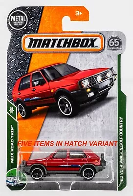 2018 Matchbox #99 '90 Volkswagen Golf Country 4x4 RED | 5 HATCH ITEMS | FSC • $3.99