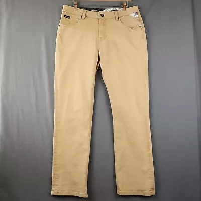 Volcom Jeans Mens Size 32x30* Enowen Classic Straight Pants Beige • $24.97