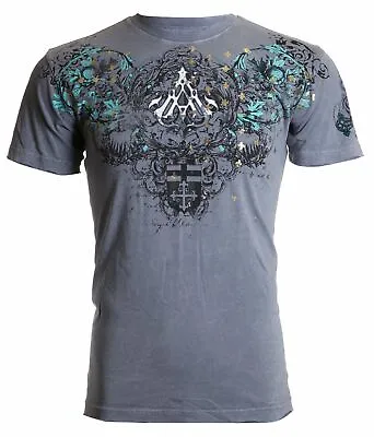 Archaic Affliction Men's T-Shirt Short Sleeve INHERITANCE Cross Biker • $20.95