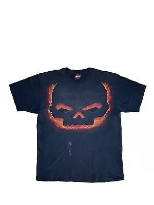 Harley Davidson Vintage T-Shirt Mens Size L  Faded Horror * Free Postage * • $69.95