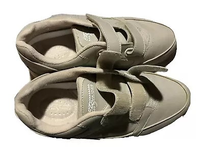 EZ STRIDER Men's Sneakers Size 9.5 W Beige Faux Leather • £28.94