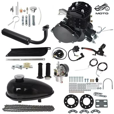 2 Stroke 80cc Bike Bicycle Motorized Petrol Gas Motor Engine Kit Full Set • $96.02