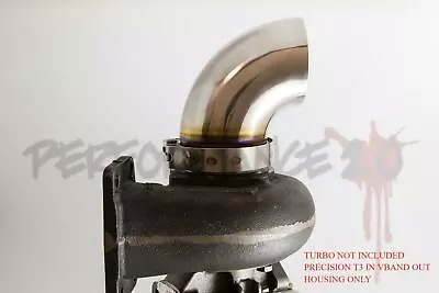$99.99 • Buy ​​Precision Turbo V-band 3'  Tight Radius Downpipe Elbow 3  PTE VBAND CLAMP