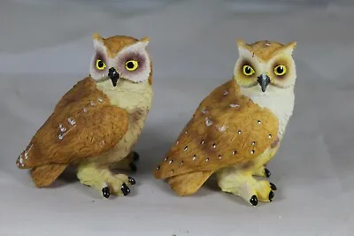 9cm EAGLE OWL MODELS - 2 ASSORTED - BIRD ORNAMENTS - COLLECTOR'S GIFTS • £4.99