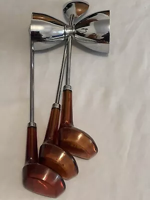 Vintage Lucite Cocktail Bar Golf Gamble Dice Spoon DBL Shot Ball Jigger Driver • $10