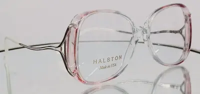 Vintage HALSTON 63 CG63 Eyeglasses Violet VIO (CRYSTAL  PINK) 55-16-140 USA • $89