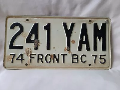 Vintage 1974 1975 Mexico Front BC License Plate 10222 • $34.99