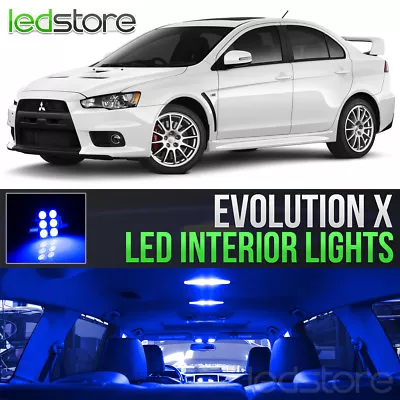 2008-2017 Mitsubishi Evolution Evo X Blue LED Lights Interior Kit Package Bulbs • $12.99