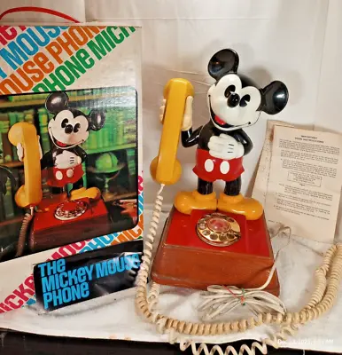 Vintage The Mickey Mouse Phone Rotary Dial Telephone 1970’s Era Disney • $100