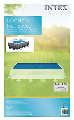 Intex 18ft X 9ft Solar Cover Retangular Ultra Frame Swimming Pool #28016 • £44.99