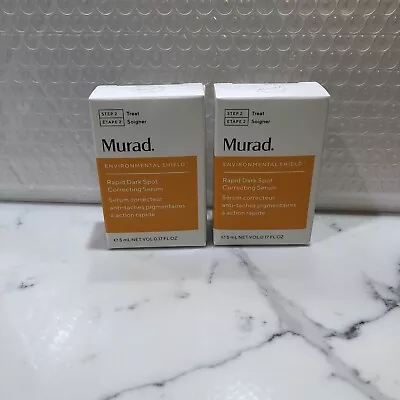 2x MURAD ENVIRONMENTAL SHIELD RAPID DARK SPOT CORRECTING SERUM .17 OZ/5 ML Each • $19.99