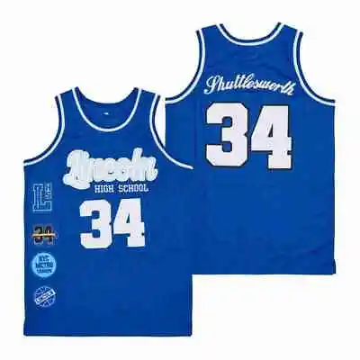 $57.94 • Buy Movie He Got Game #34 Jesus Shuttlesworth Basketball Jersey Lincoln Patches Sewn