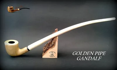 WOODEN TOBACCO SMOKING PIPE Lotr Gandalf Hobbit 81 CHURCHWARDEN  LONG 14  White  • £44.99