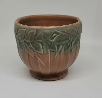 McCoy Sand Butterfly Matte Glaze Jardiniere Art Pottery Planter Pot 5  1930s  • $148.49