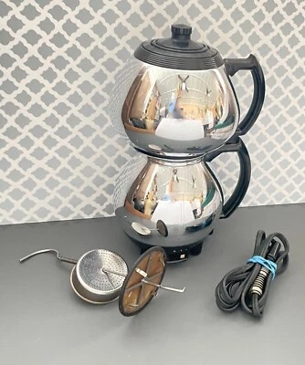 $40 • Buy Vtg Sunbeam Chrome Coffee Master Maker Electric Vacuum Siphon C30A  TESTED