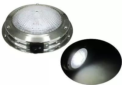 Pactrade Marine Boat Bus Car RV 4 Lens 12 V LED Ceiling/Cabin/Dome Light SS 304 • $28.99