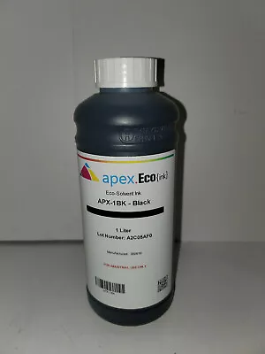 NEW Apex Eco Solvent Ink Roland Mimaki Mutoh Printer BLACK 1 Liter APX-1BK • $30