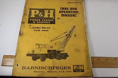 P&H Model 215-TC Truck Crane Operators Manual • $20