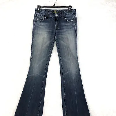 7 For All Mankind Jeans Womens 26 Blue A Pocket Flare Mid Rise Denim 26X31 • $22