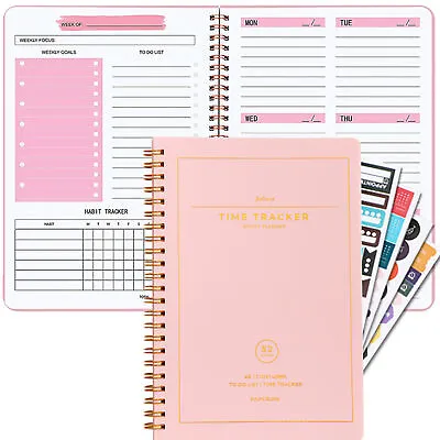 2024 Weekly Planner Agenda Notebook Planner Pouch Office Supplies Stationery • $22.44