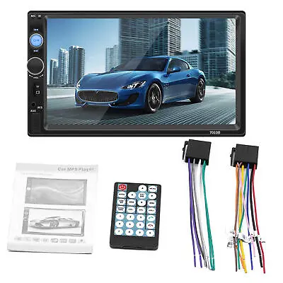 7 Inch Double DIN MP5 Player 16:9 Wide LCD HD Display Digital Touch Screen • $48.26