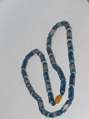 Vintage Chinese Porcelain Bead Beaded Necklace Jewelry China Import (A78) • $8.99