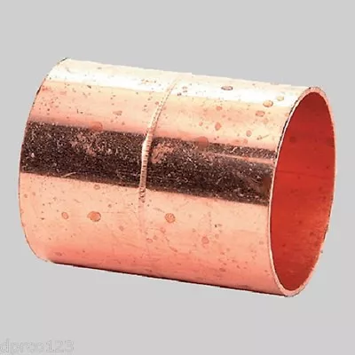 2  Copper Coupling W/stop (fits 2-1/8  Od Pipes) Copper Pipe Connector • $5.99