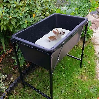 Dirty Dog Washing Bath With Drain Away Tap Shower Kits Bath Stand - 3 Sizes • £49.99