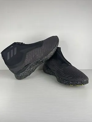 Adidas Mens Alphabounce 5.8 Zip ART BW1386 Black Mid Top Running Shoes Size 7.5 • $29.97