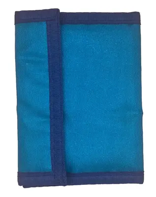 Teal Nylon Wallet With Credit Card Slots And Hook And Loop Seal • £13.57