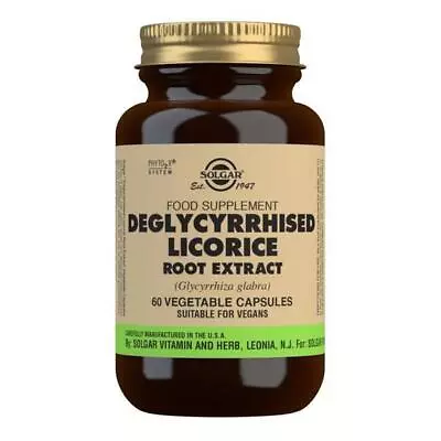 Solgar Deglycerrized Licorice Root Extract 60 Vegetable Capsules • £18.18