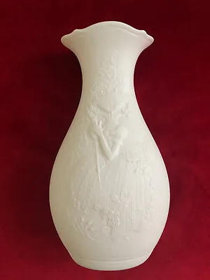 Vintage Kaiser White Bisque Porcelain Vase Kaiser W. Germany #631 Queen Flowers • $29