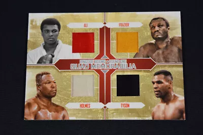 Muhammad Ali Mike Tyson Frazier Holmes 2010 Ringside Boxing Quad Memorabilia /30 • $104.99