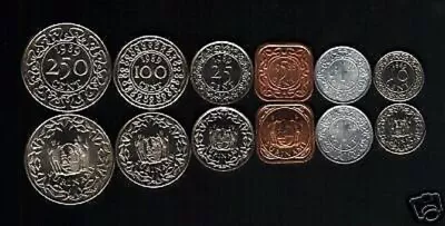 Suriname 1 5 10 25 100 250 CENTS 1978-1989 UNC X 6 Pieces COIN COMPLETE SET • $19.99