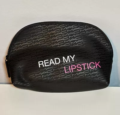 MAC Cosmetics Black Makeup Bag/Pouch READ MY LIPSTICK New • $10.50