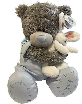 Me To You Tatty Teddy In Blue Holding Bunny 30cm Christening Baptism New Born 🐰 • £16.73