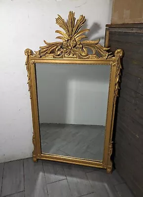 Vintage Gold Gilt Italian Hollywood Regency Beveled Carved Rococo Wall Mirror • $720