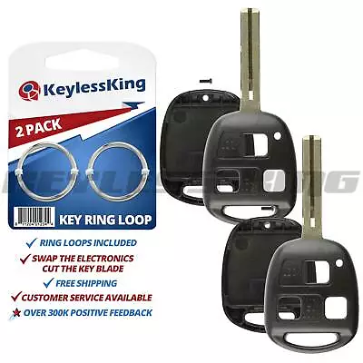 2 Remote Key Fob Shell Pad Case For 1999 2000 2001 2002 2003 Lexus RX300 • $7.95