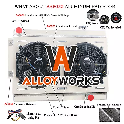 3 Row Radiator Shroud Fan Relay Fit Holden Kingswood Torana HQ-HZ LH/LX V8 Chevy • $299