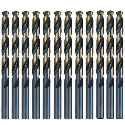 12PCS 1/16  Black/Gold HSS Jobber Length Twist Spiral Drill Bit 118 Split Point • $7.02