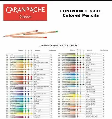 Caran D'Ache Luminance 6901 Pencils - All Single Colours • £4.34